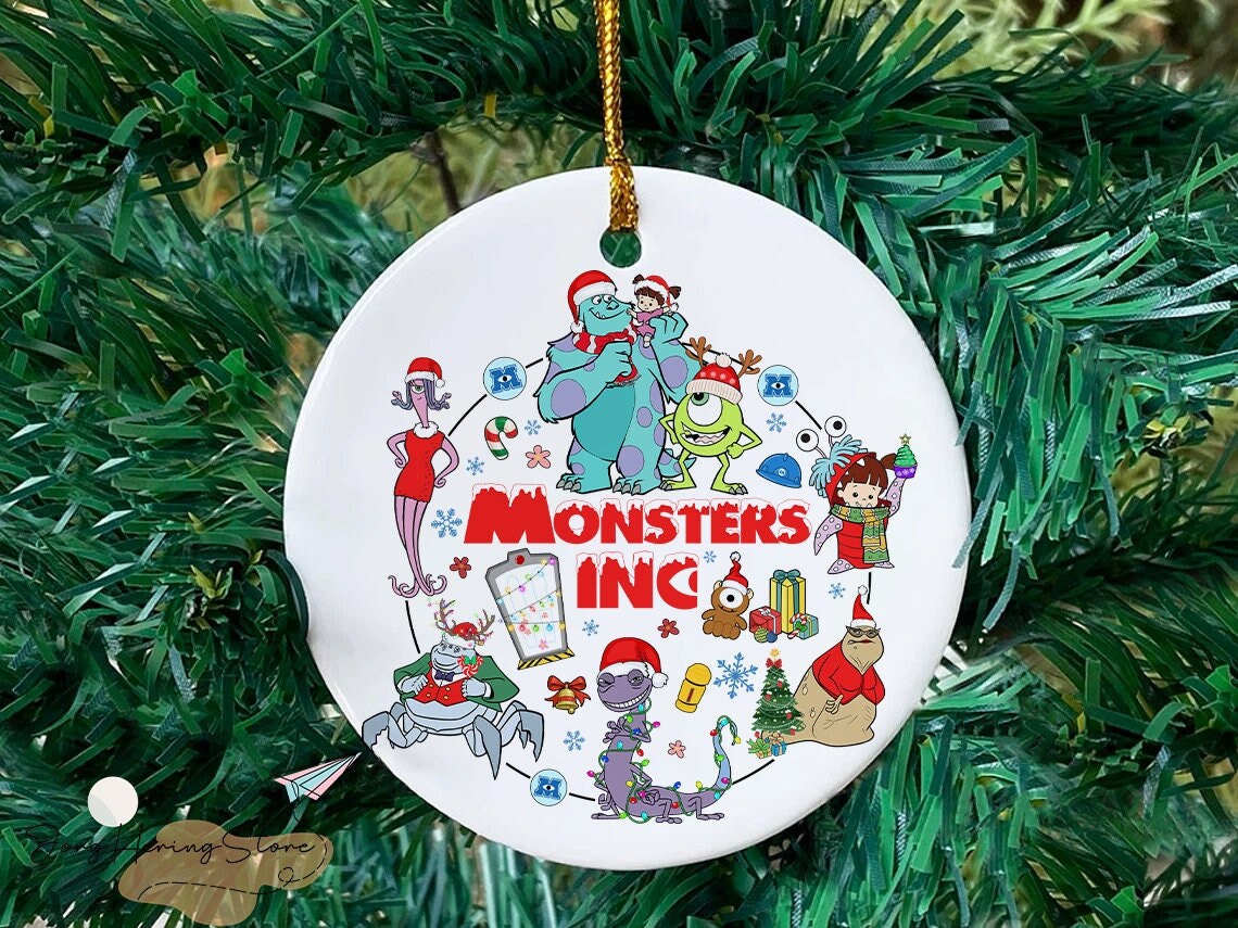Monster Inc Christmas Ceramic Ornament