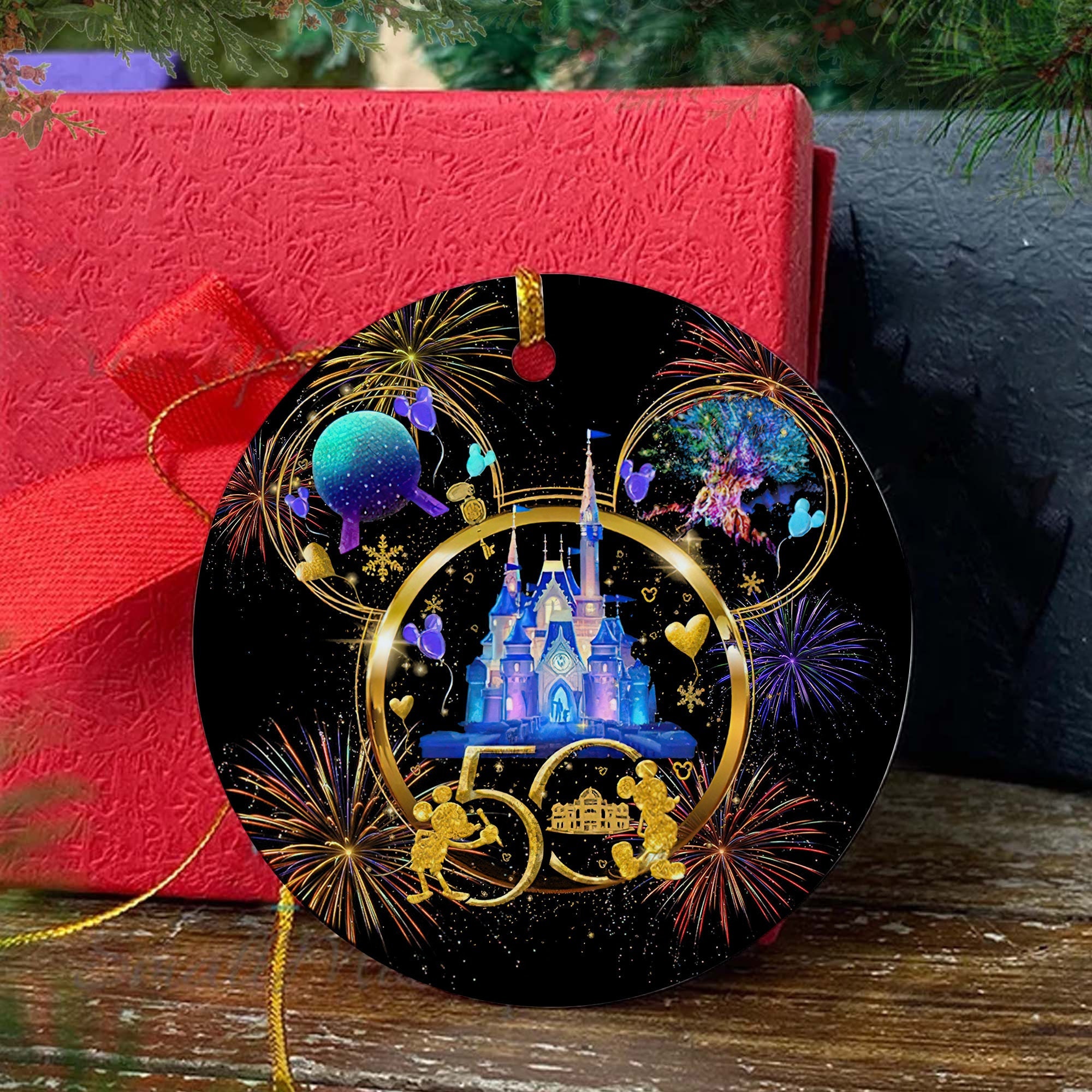 Wdw 50th Anniversary Ornament, Disney 50th Anniversary Ornament