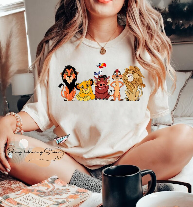 Discover Retro Vintage Lion King Shirt, Animal Kingdom Shirt, Lion King Characters Shirt