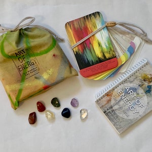SET DE BOLSAS con piedras de chakras~ El Arte de la Energía - Oráculo Sanador (segunda edición)