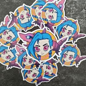 Jinx | Arcane | League of Legends | Sticker | Cute Gift