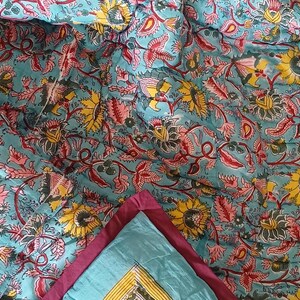 Boho Style Quilted Bedcover – Reversible, All-Season Cotton Quilt