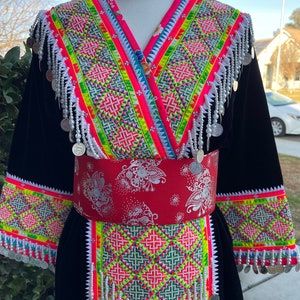 Hmong Pant Outfit for Woman Hand Made PNM 6 Ntsug