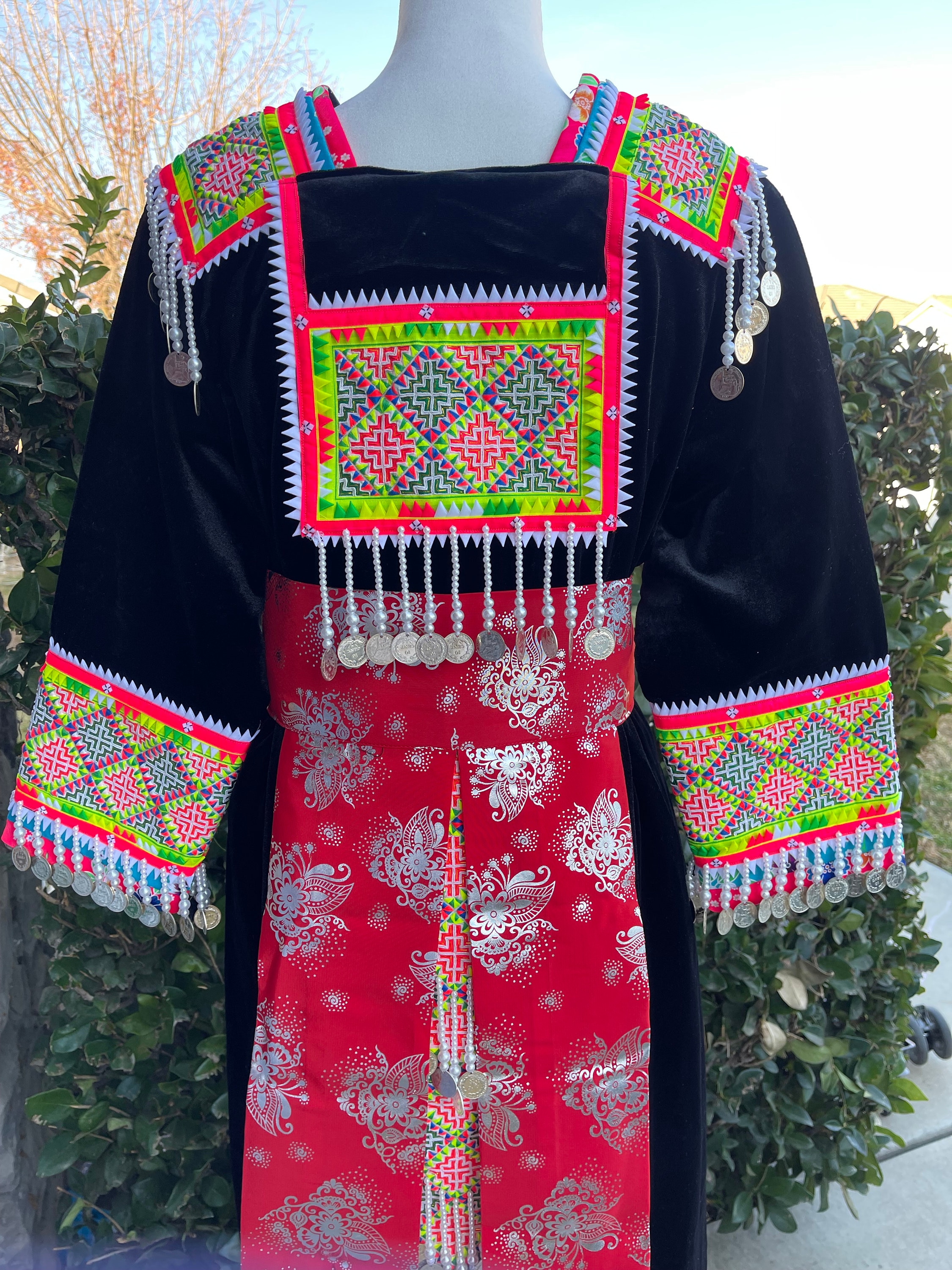 Hmong Pant Outfit for Woman Hand Made PNM 6 Ntsug Etsy