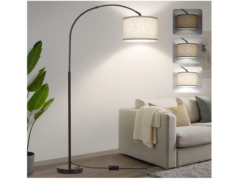 Dimmable Floor Lamp Arc Floor Lamp With Dimmer Black Etsy
