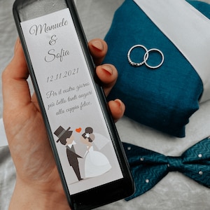 Bottiglie personalizzate di Olio Extra Vergine di Oliva italiano perfetto per bomboniere per matrimonio e anniversario