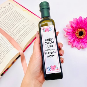 24 bottiglie personalizzate di Olio Extra Vergine di Oliva perfetto per festa della mamma, festa della donna, compleanno e Natale per lei