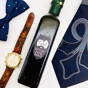 24 bottiglie personalizzate di Olio Extra Vergine di Oliva - Idea regalo esclusiva per uomo, festa del Papà, compleanno e Natale.
