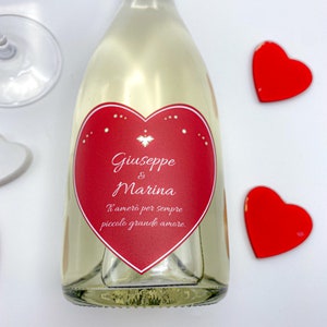Spumante analcolico personalizzato perfetto come idea regalo per regali di Anniversario e San Valentino