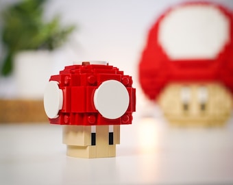 Mini Red Mushroom Building Kit in LEGO® Bricks