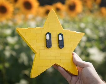 Yellow Star Sculpture Building Kit in LEGO® Bricks