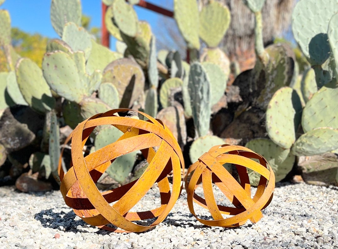 Classic Metal Sphere. Garden Sculpture. Steel Art. Hand Made. Etsy