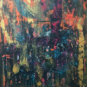 Abstract acrylic painting modern simple bright colors, ORIGINAL art painting modern painting, acrylic, abstract, painting