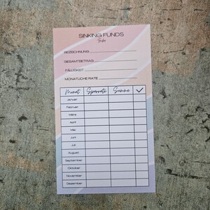 Sinking Fund Tracker a6 - various designs Regenbogen