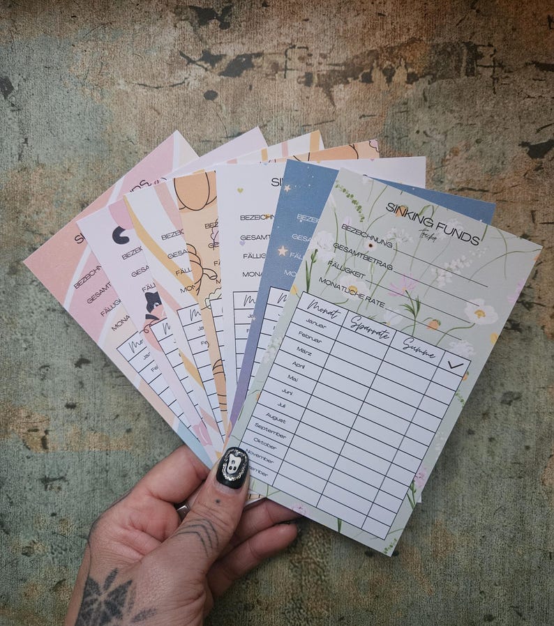 Sinking Fund Tracker a6 - various designs image 1