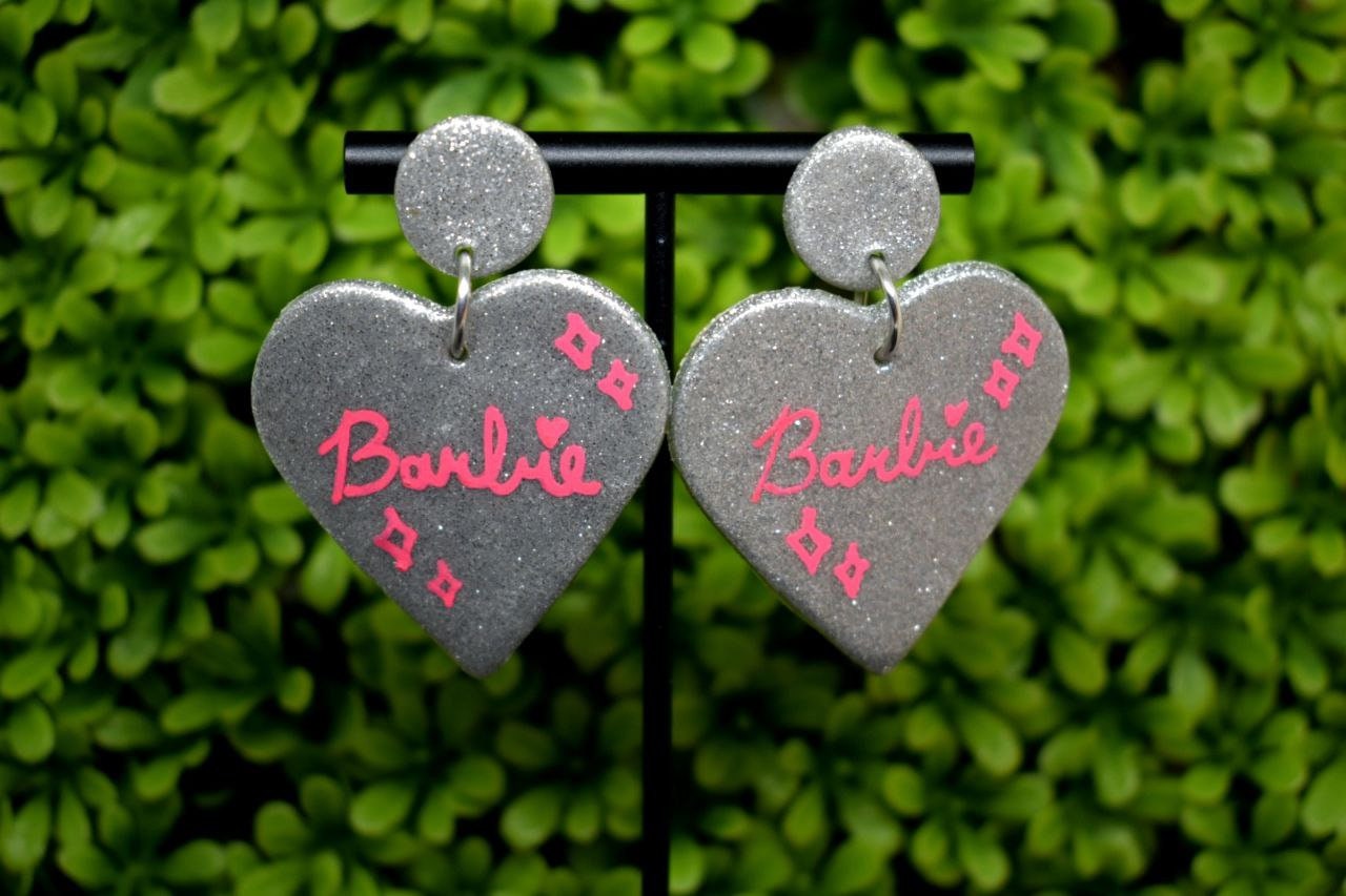 Barbie Pink Heart Earrings