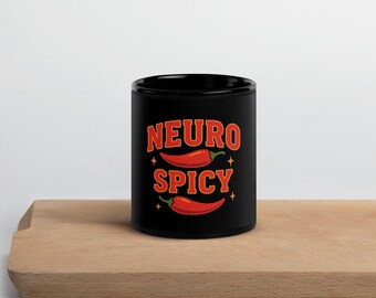 NEUROSPICY Black Glossy Mug