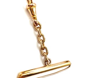 Antique 9ct Gold Swivel Dog Clip Pendant with Watch Suspension