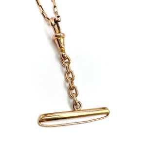 Antique 9ct Gold Swivel Dog Clip Pendant with Watch Suspension
