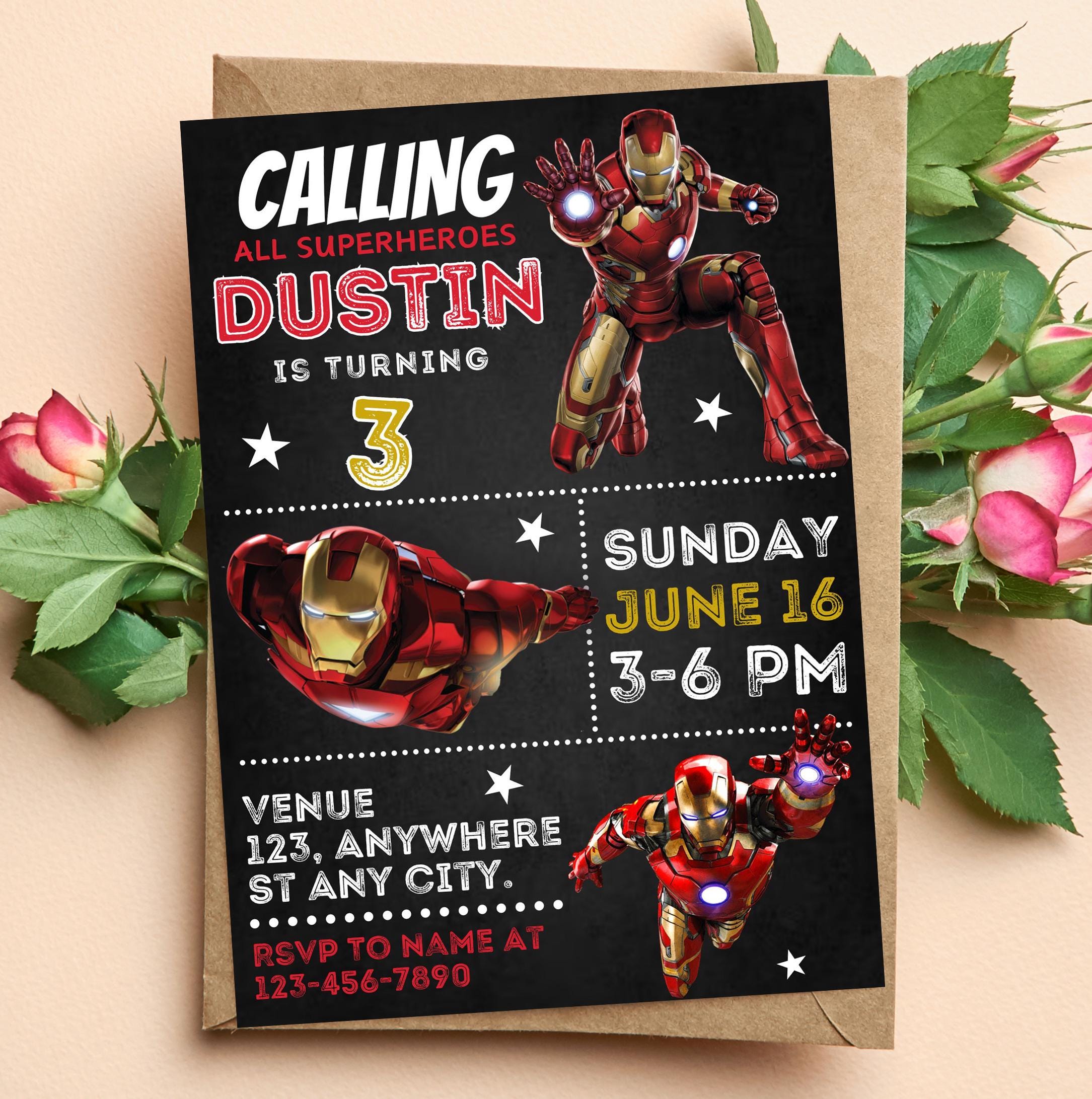 Iron Man Birthday Invitation | Editable Superhero Invite | Avengers ...