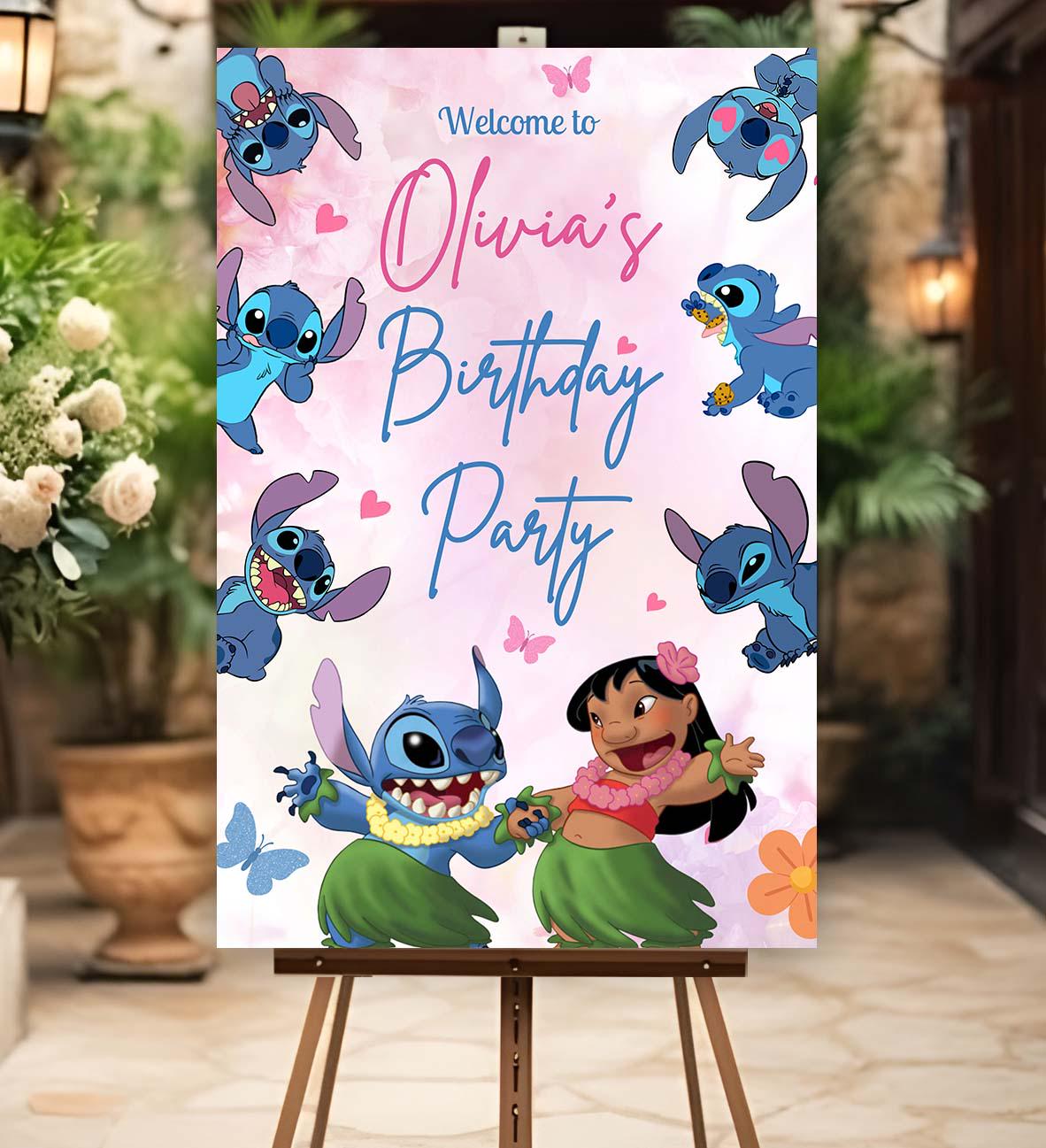 Stitch Sign In Editable Lilo & Stitch Welcome Sign Template, Lilo and Stitch Party ...