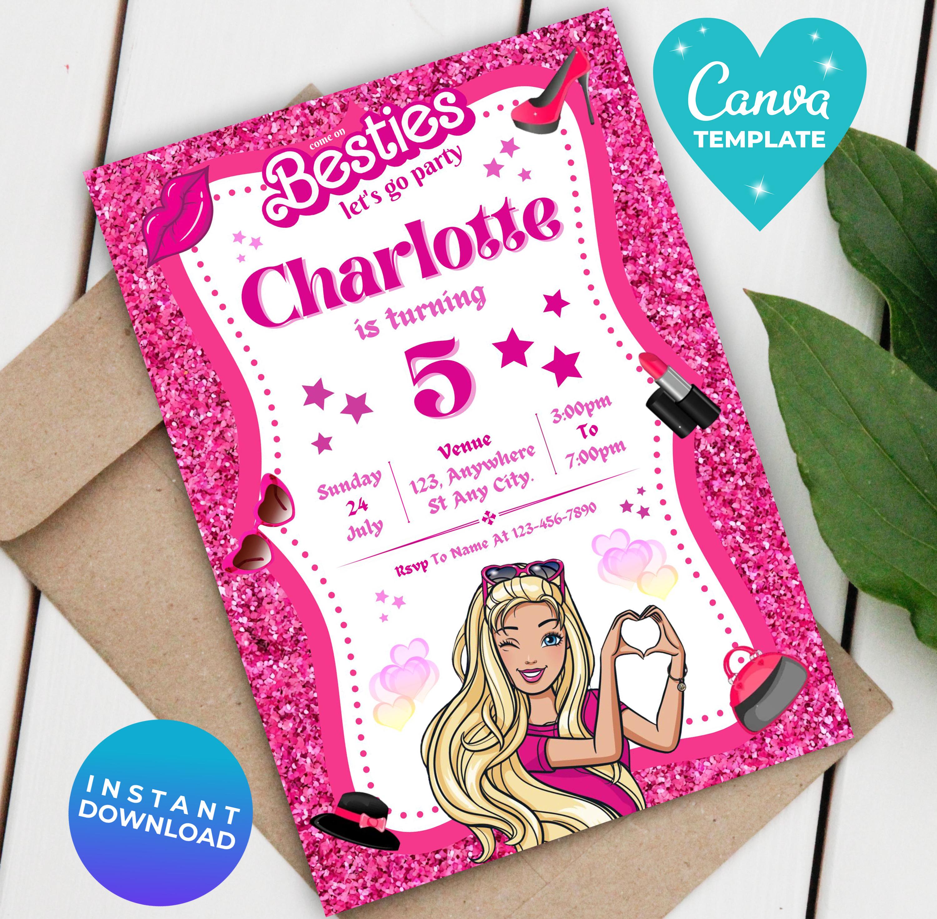 Barbie Birthday Invitation