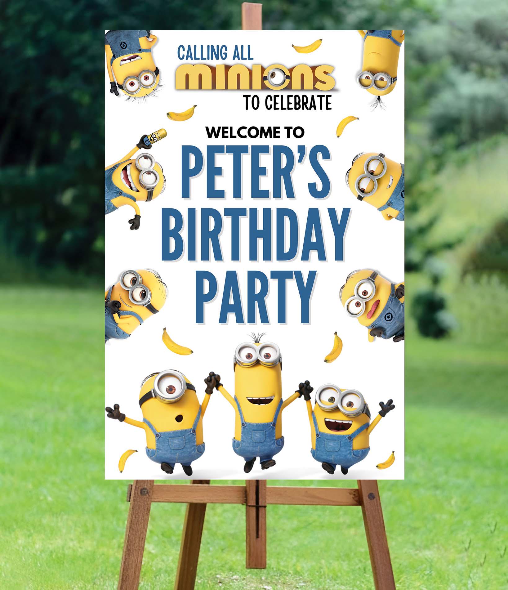 Editable Cute Yellow Mini Welcome Sign Template | Mini Party Welcome ...