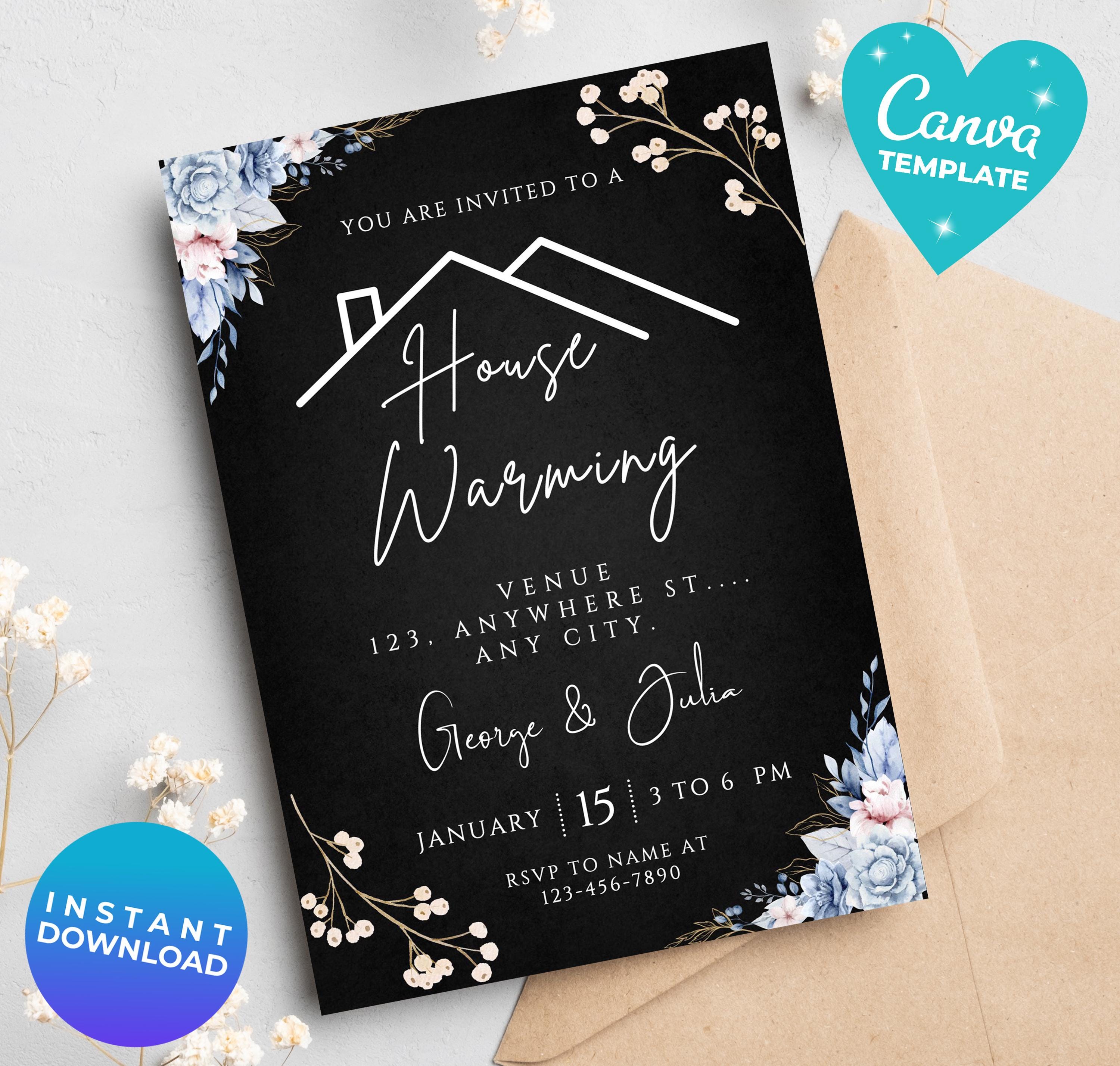 Editable Housewarming Invitation Housewarming Party Home Sweet Home ...