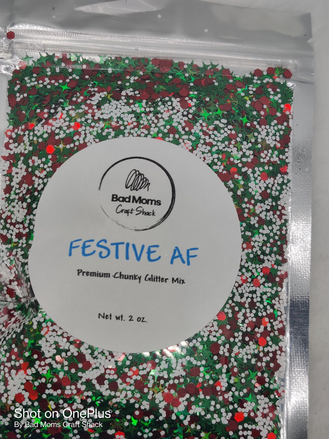 Festive Custom Glitter Mix, Premium PET Glitter, Glitter for Resin, Chunky Green , Red and White