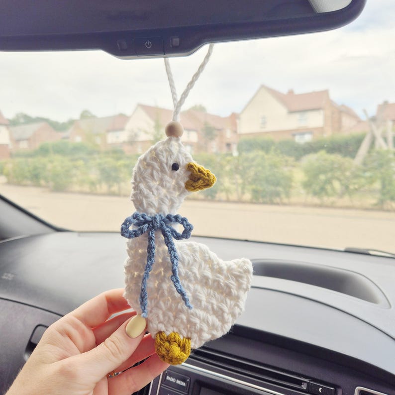Goose Crochet Pattern PDF10 in 1 Goose Applique Coaster Bookmark Keyring Garland Trivet Baby Gift Nursery Decor (digital download) image 9