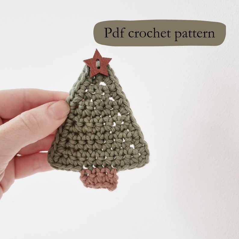 Christmas tree crochet pattern pdf crochet pattern Christmas crochet zdjęcie 1