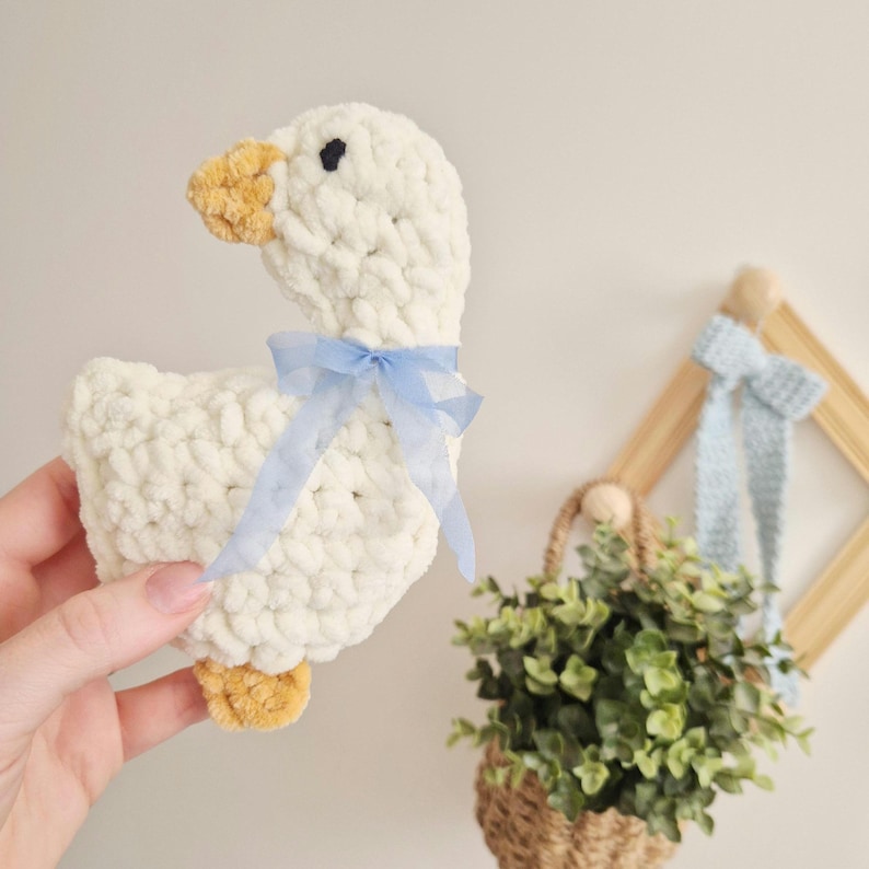 Goose Crochet Pattern PDF10 in 1 Goose Applique Coaster Bookmark Keyring Garland Trivet Baby Gift Nursery Decor (digital download) image 7