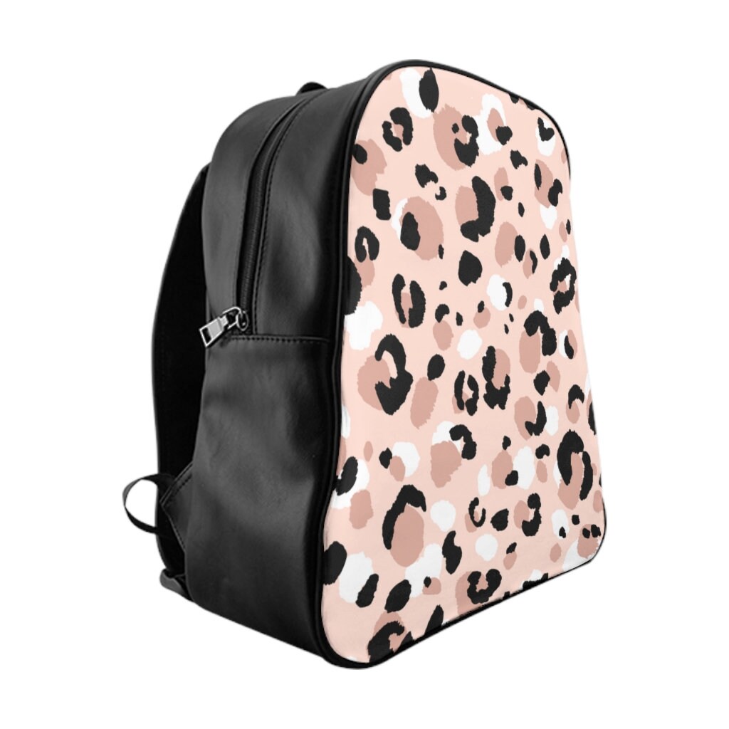 pink leopard print backpack