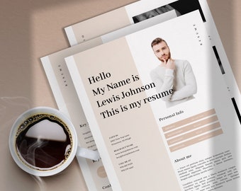 Professional Resume Template | Portfolio Template | Modern CV Template Word | 4 Page CV Design | CV Template with Photo | Curriculum Vitae