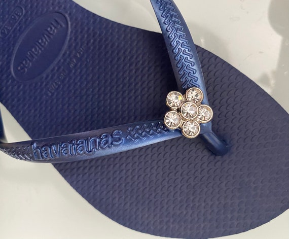 Original HAVAIANAS SLIM Flip Flops With Flower and Personalized Charm 