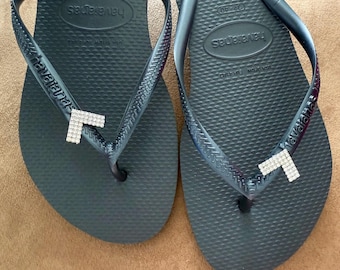 Original HAVAIANAS SLIM Flip Flops with Boomerang and Personalized Charm