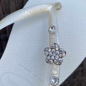 Original HAVAIANAS Flip Flops Women Slim with Crystal and Personalized Charm