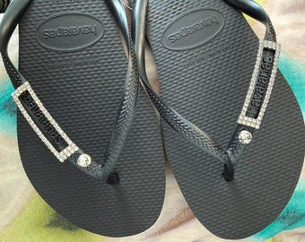 Original HAVAIANAS Flip Flops Women Slim with Personalized Charm