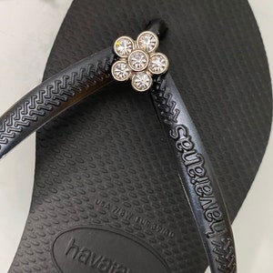 Original HAVAIANAS Flip Flops Women Slim with Flower and Personalized Charm