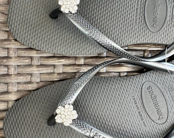 Original HAVAIANAS Flip Flops Women Slim with 14 Crystals