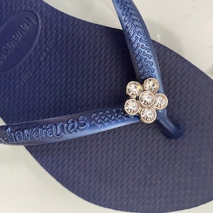 Original HAVAIANAS Flip Flops Women Slim with Flower and Personalized Charm image 2