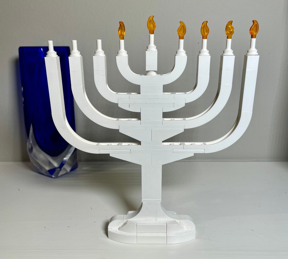 Brickbuilt Menorah, Made of Genuine LEGO® Bricks Fun and Unique