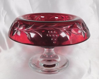 Compota roja con base transparente # 22356