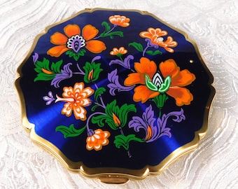 Pó compacto Stratton floral azul escuro nº 27432