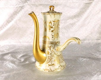 トレッセマン＆フォークト リモージュ チョコレートポット 金彩装飾付き #27328