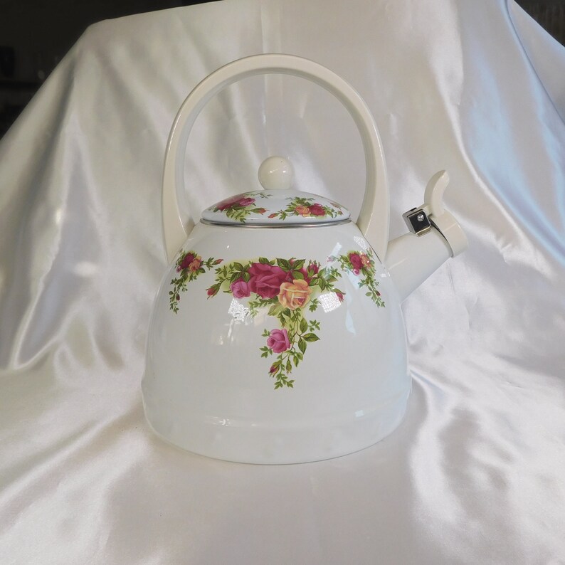 Royal Albert Old Country Roses Whistling Tea Kettle NEW Etsy