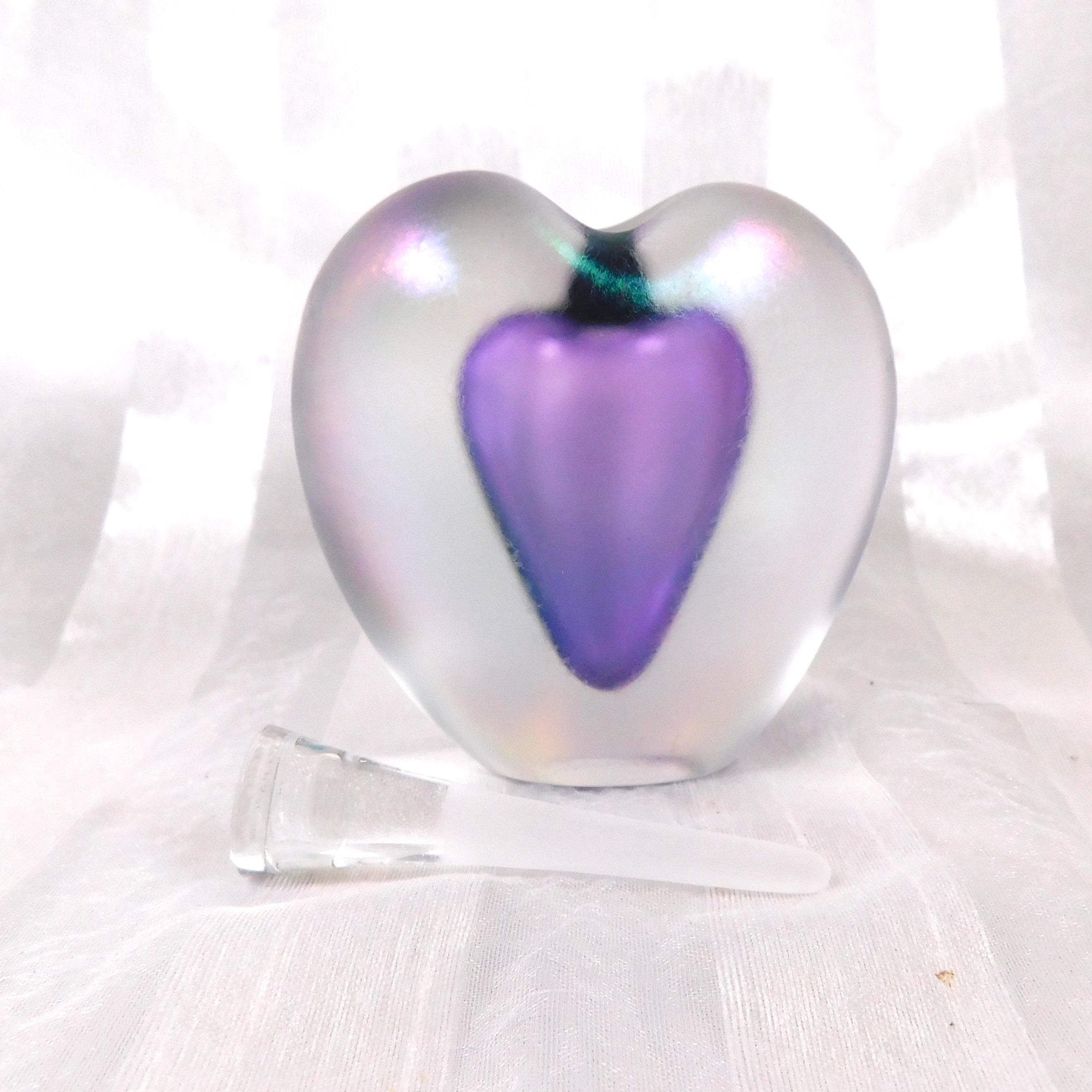 Signed Purple Heart Shaped Zellique Perfume Bottle # 26422 - Etsy