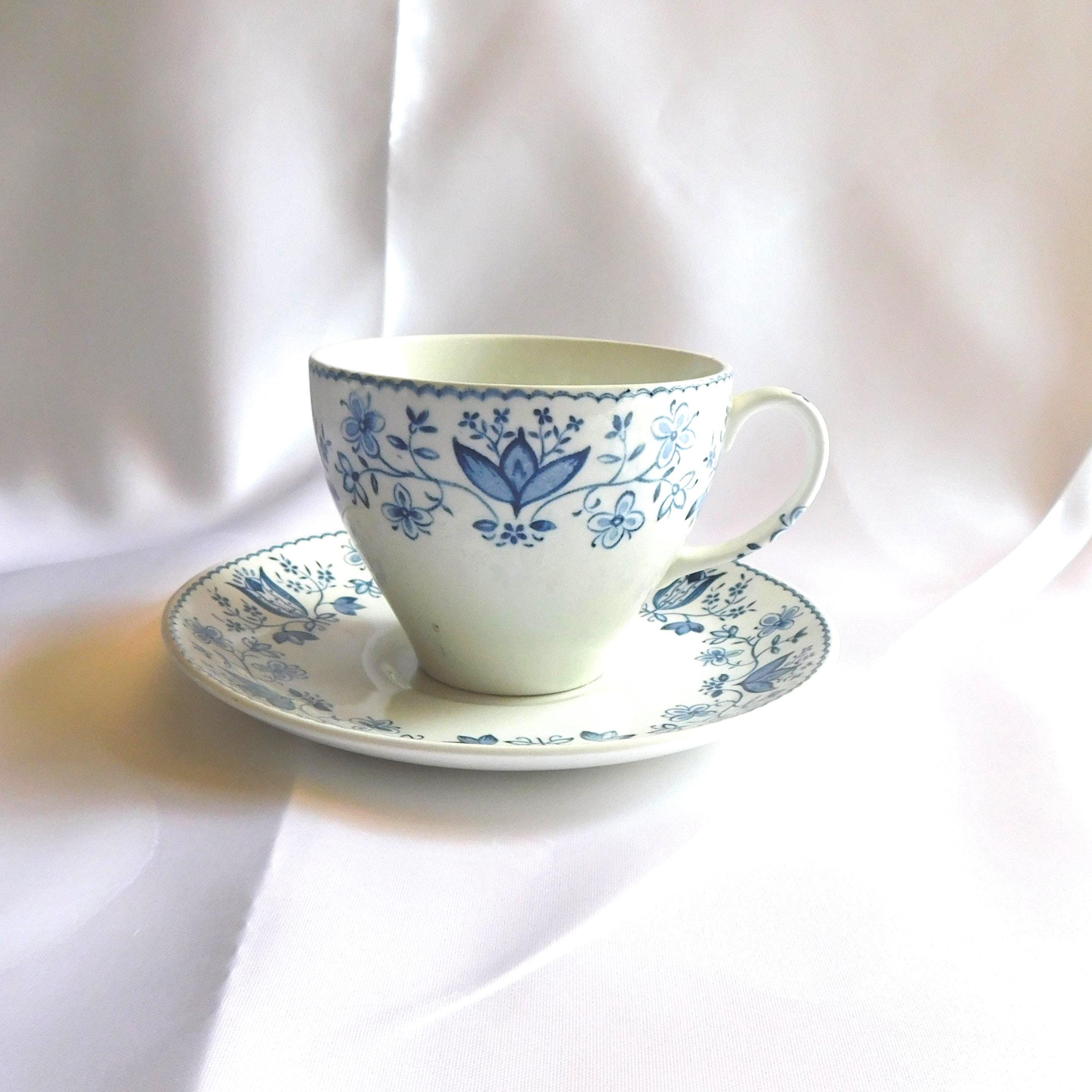 Johnson Brothers Windsor Ware Teacup and Saucer in Ashford Blue