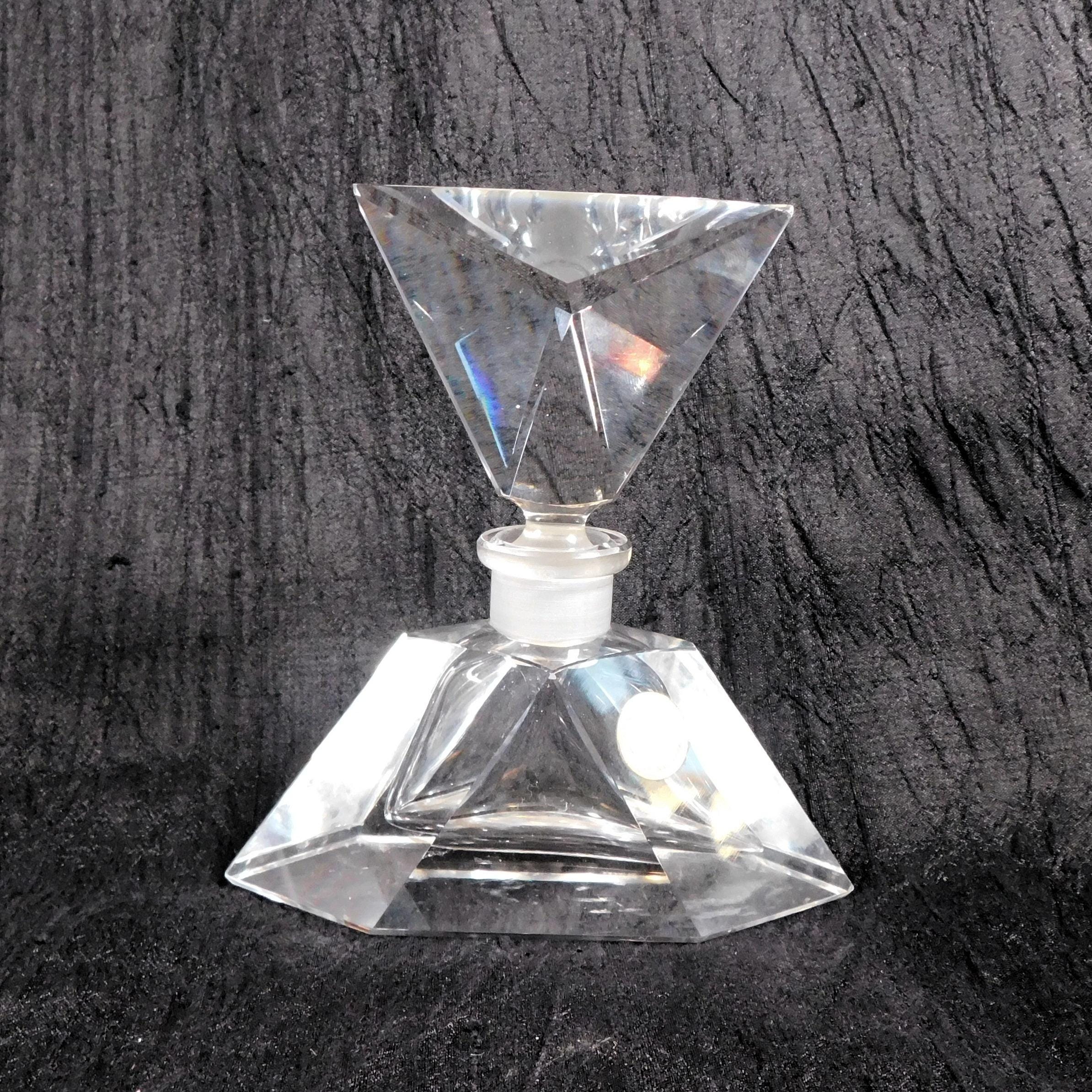 クリアクリスタル香水瓶（マッチしたストッパー付き）#25749 - Etsy 日本