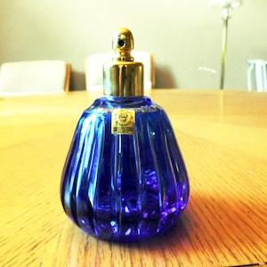 Blue Cut to Clear Caesar Crystal Perfume Bottle-Needs Atomizer# 6031